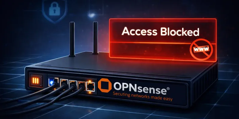 OPNsense: Block Websites and Force DNS Through Your Firewall